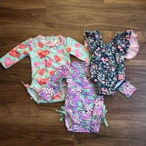 Ruffle Butts Bathing Suits size 3-6 months
